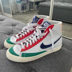 Size 7 Multicolored Nike Blazers